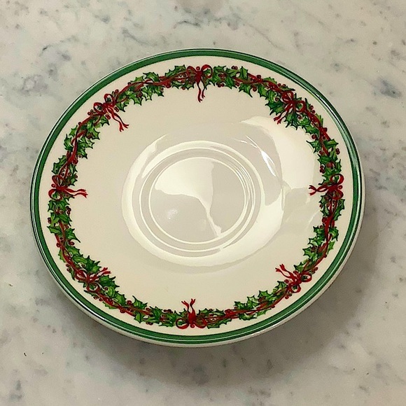 CHRISTOPHER RADKO “HOLIDAY CELEBRATIONS” FLAT CUP & SAUCER SET VINTAGE - Picture 7 of 9